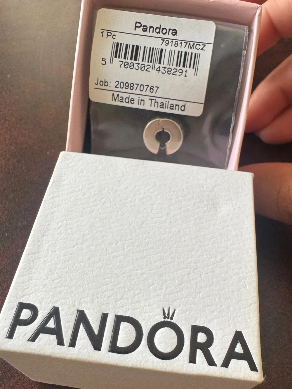 Pandora Sterling Silver Pink Pave Spacer Charm